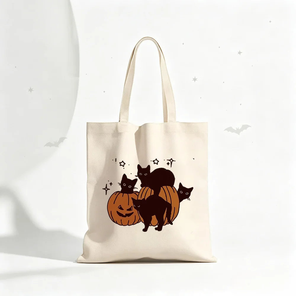 Tote bag chat noir Halloween