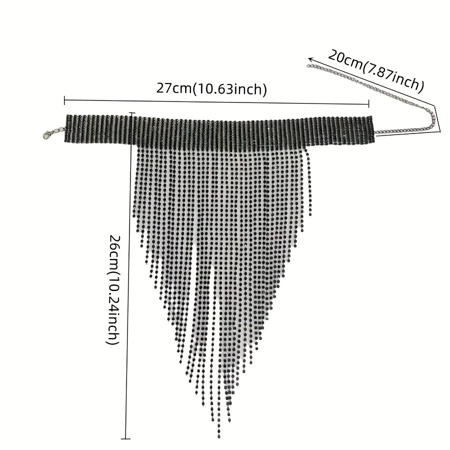 Collier pompon strass doré