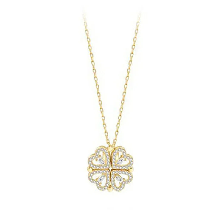 Collier pendentif trèfle à quatre feuilles