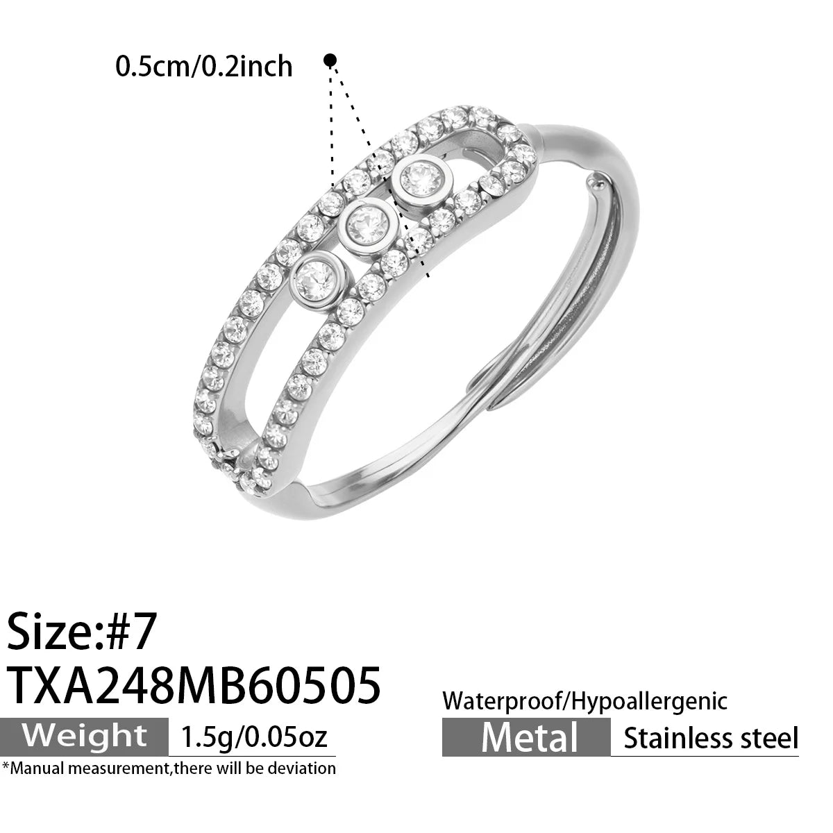 Collier zircones coulissantes doré