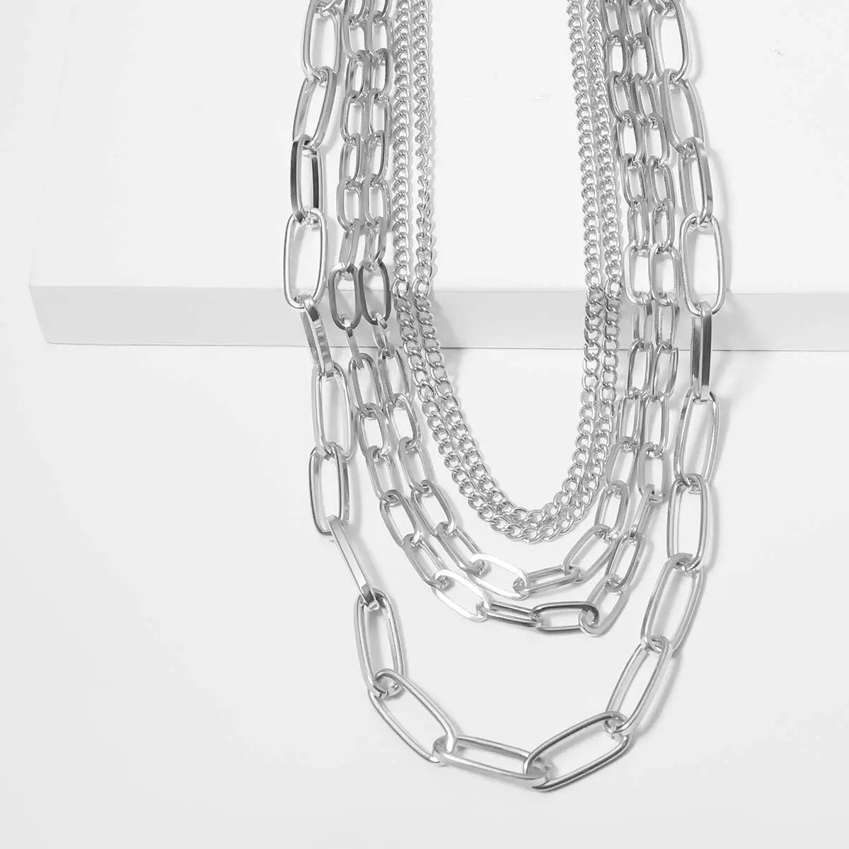 Collier chaîne trombone dorée
