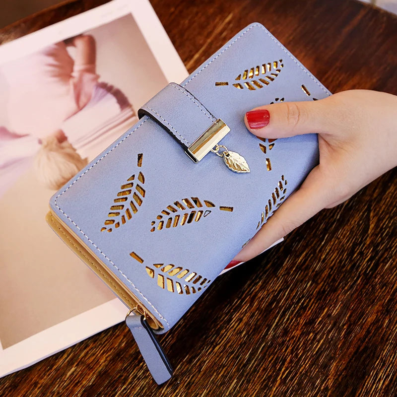 Portefeuille feuilles dorées – Automne pour femme