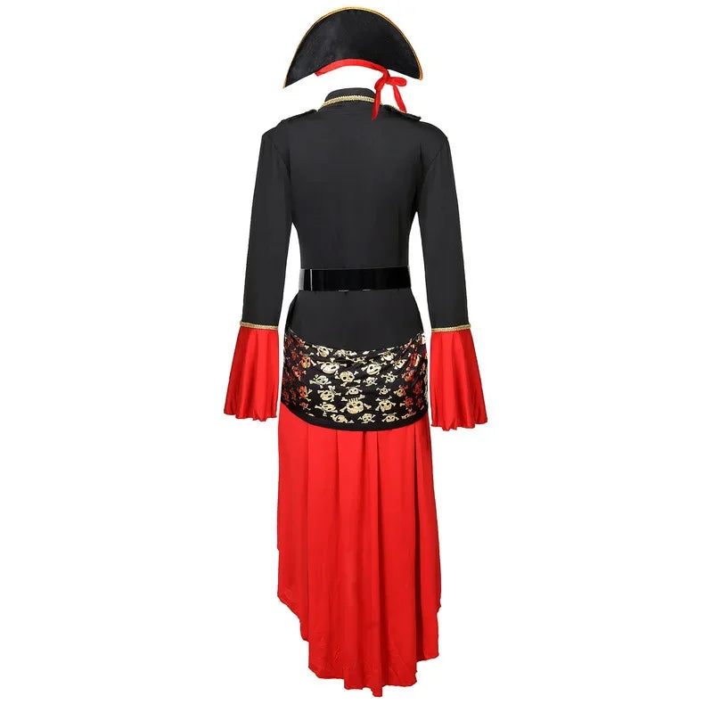 Déguisement Femme Pirate des Caraïbes – Costume Capitaine Rouge