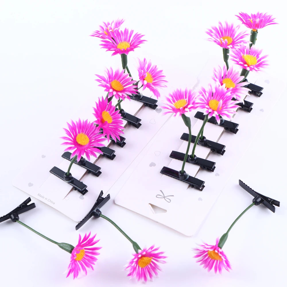 10/30/50Pcs/Lot Fashion Cute Funny Plant Butterfly Hairpin Women Girl Creative Grass Flower Mushroom Clip Headwear Accessories
