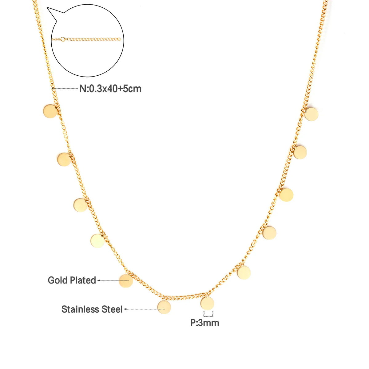 Collier tennis zircones doré