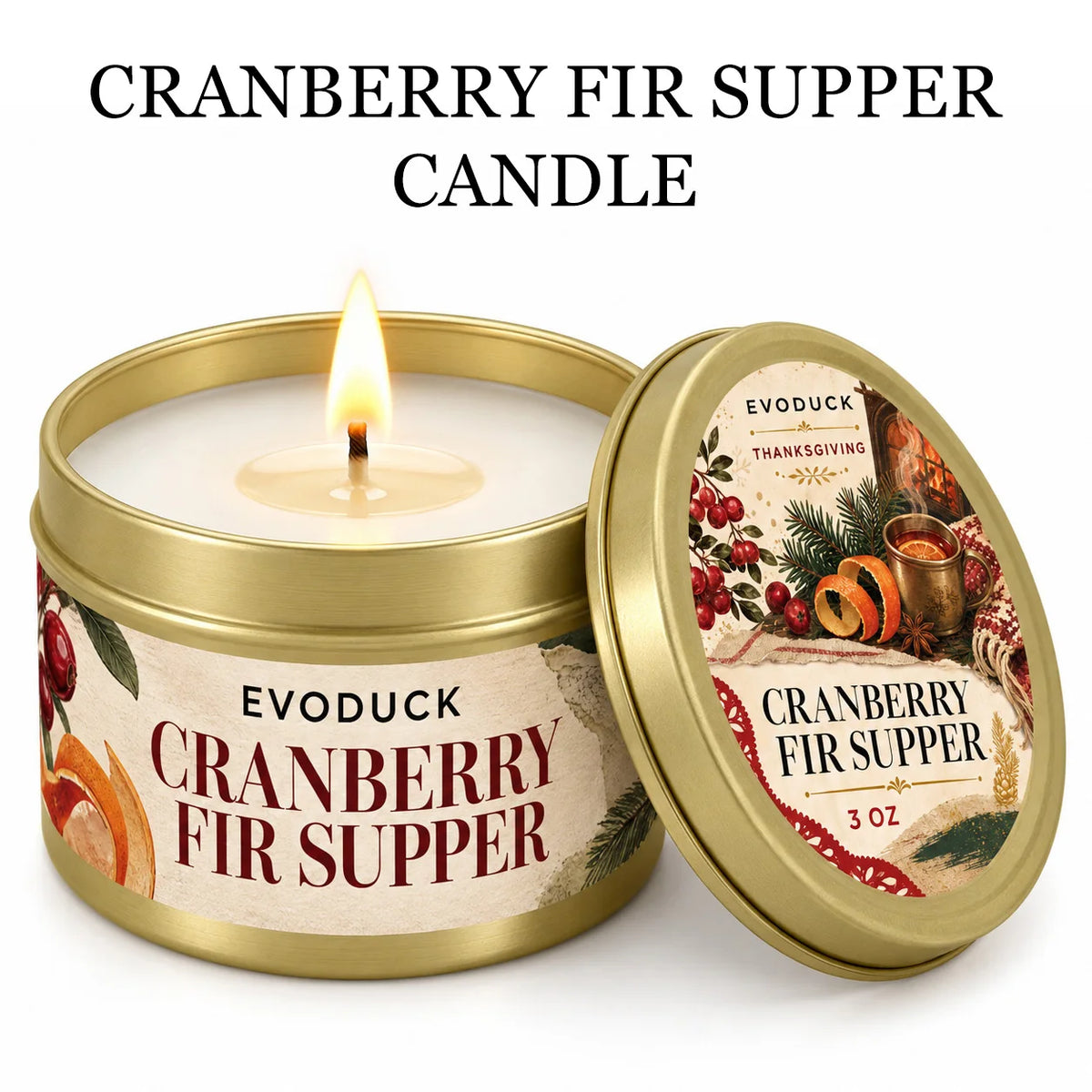 4Pcs Apple Cider Welcome Scented Candles Set 3oz Gold Tin Jar Thanksgiving Farmhouse Fall Decor Gift for Friend Coworker Mom Her