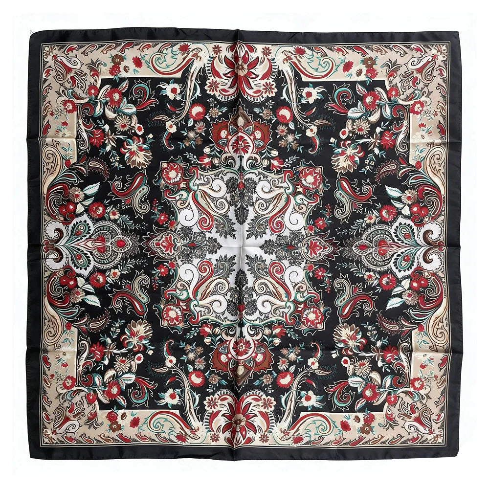 Foulard carré en satin 90 cm