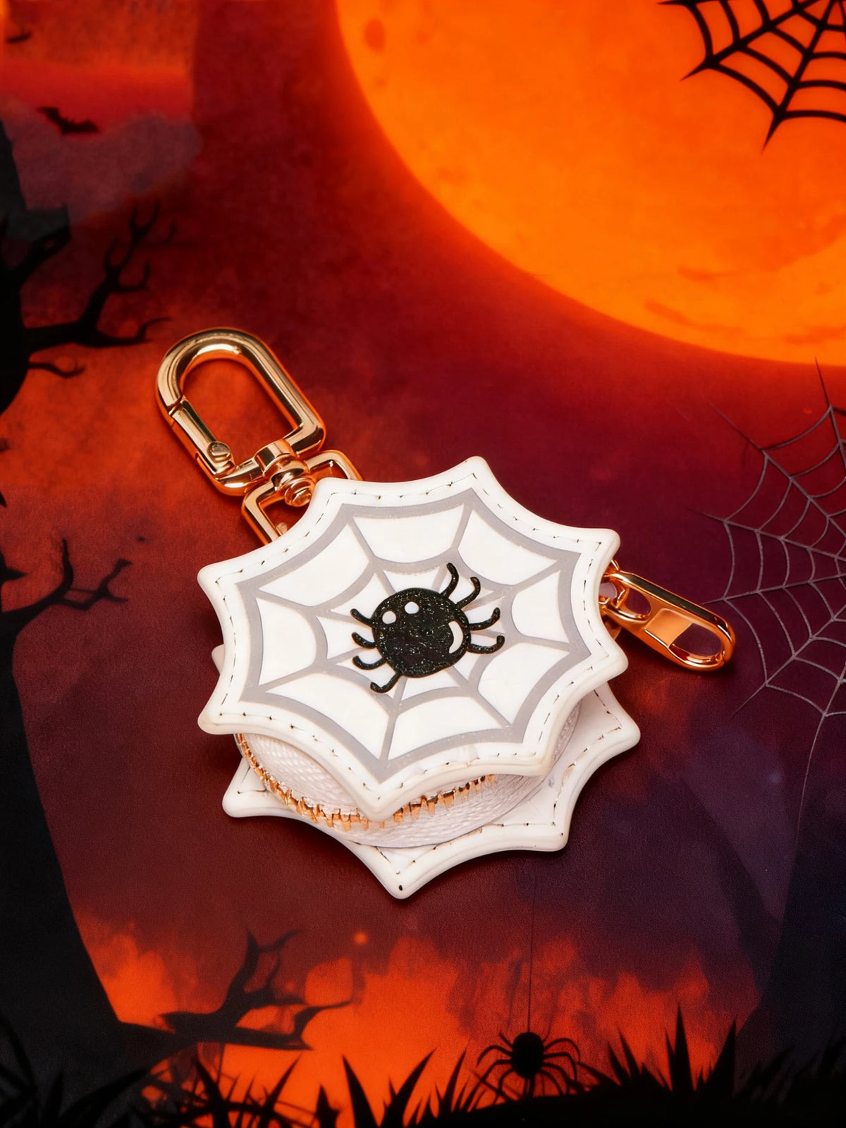 Mini pochette d'Halloween à motif citrouille pour femme