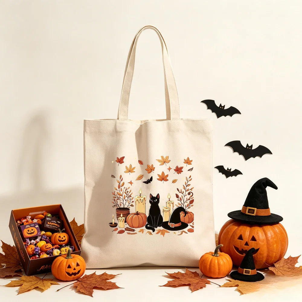 Tote bag chat noir Halloween