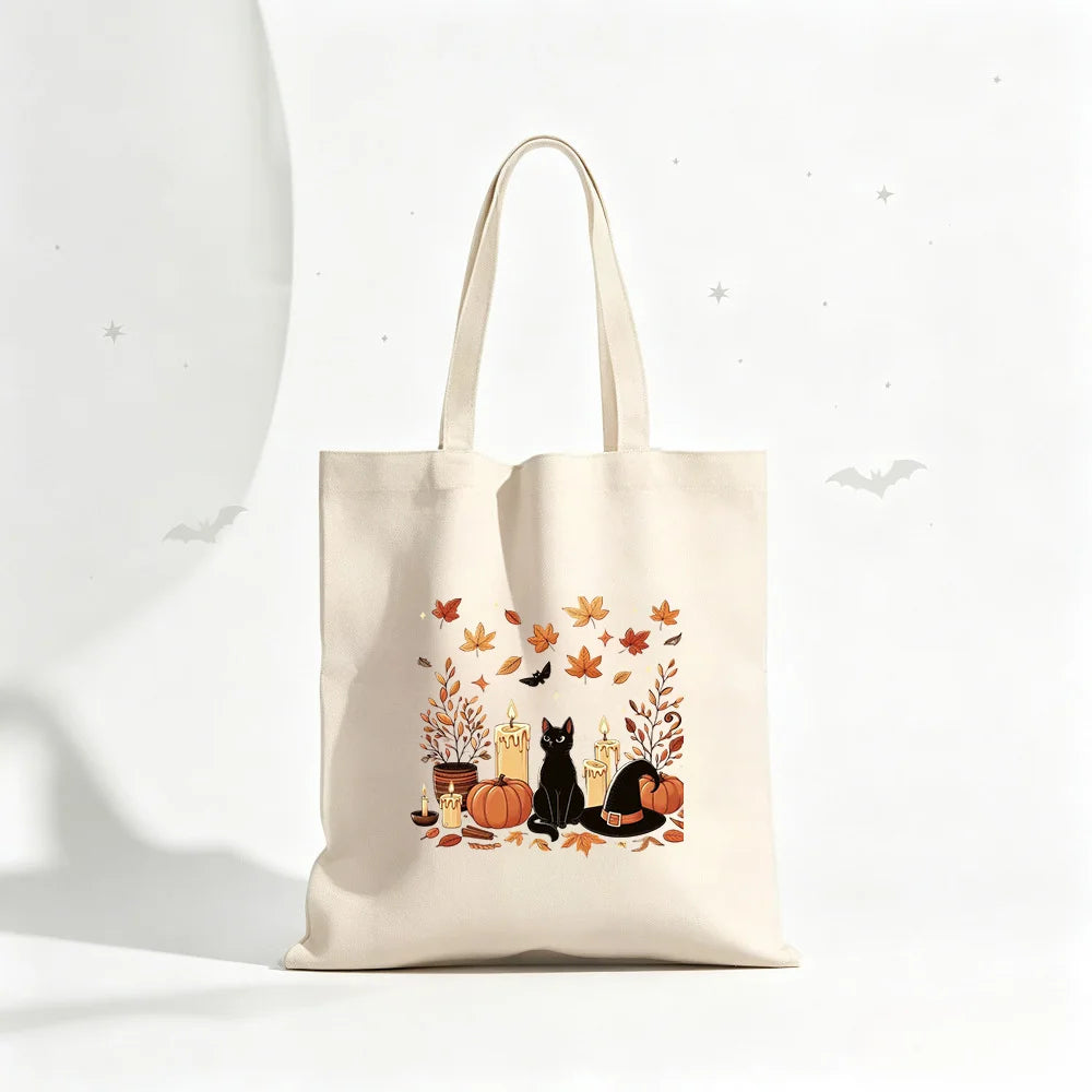 Tote bag chat noir Halloween