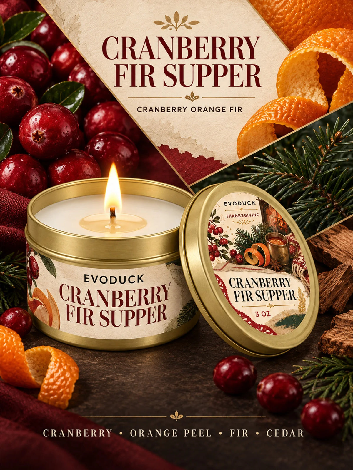 4Pcs Apple Cider Welcome Scented Candles Set 3oz Gold Tin Jar Thanksgiving Farmhouse Fall Decor Gift for Friend Coworker Mom Her