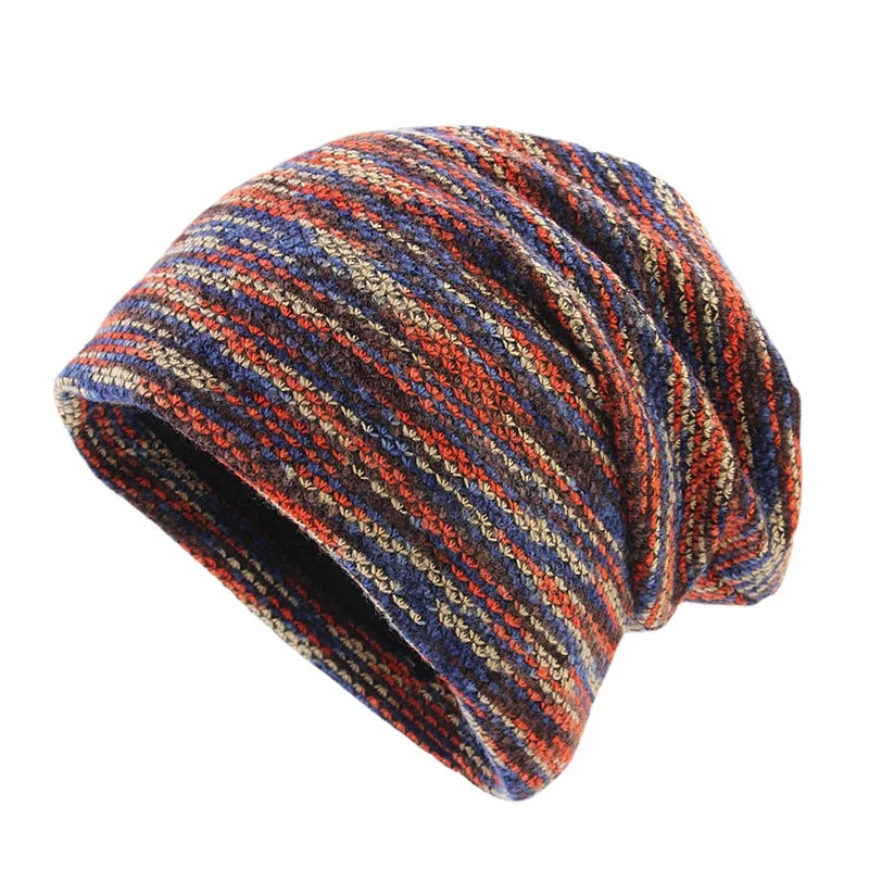 Double Fabric Winter Warmful Beanies For Women  and Men Unisex Colorful  Skullies Winter Hat