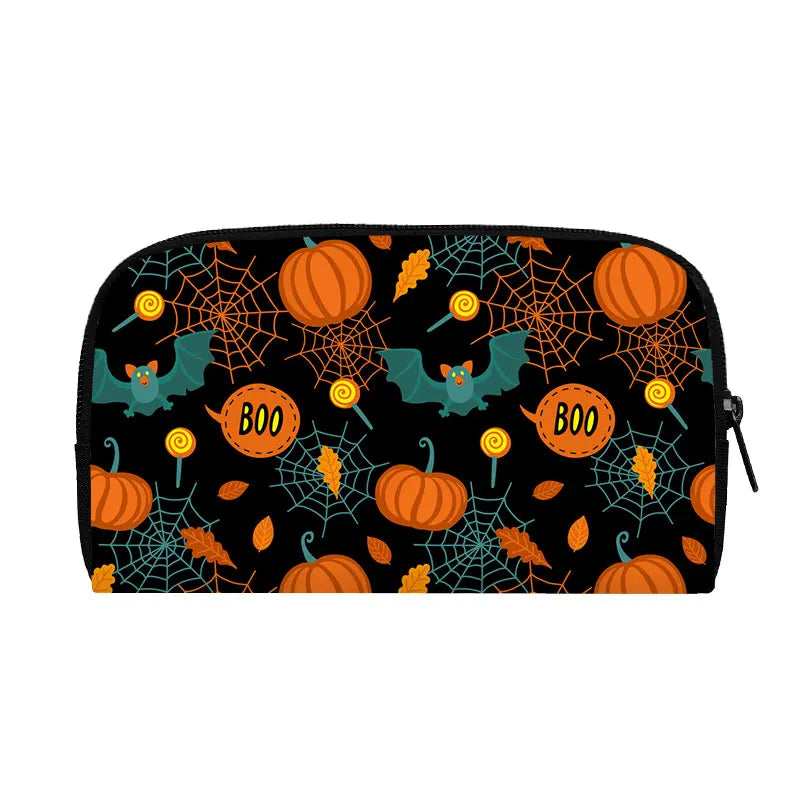 Portefeuille Halloween araignée, citrouille et chauve-souris – Gothique