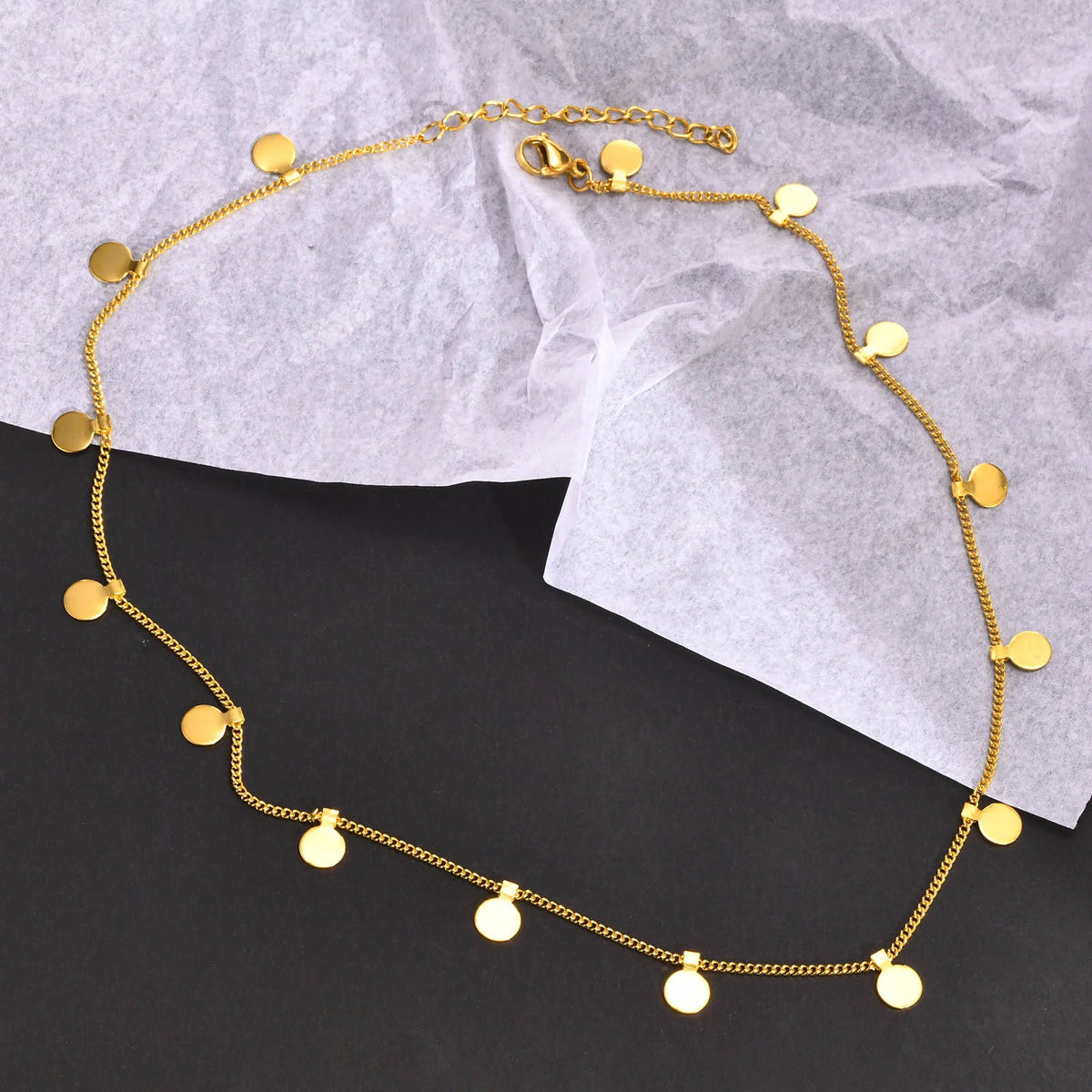 Collier médaillons dorés
