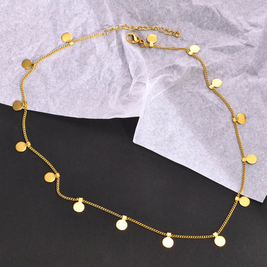 Collier médaillons dorés