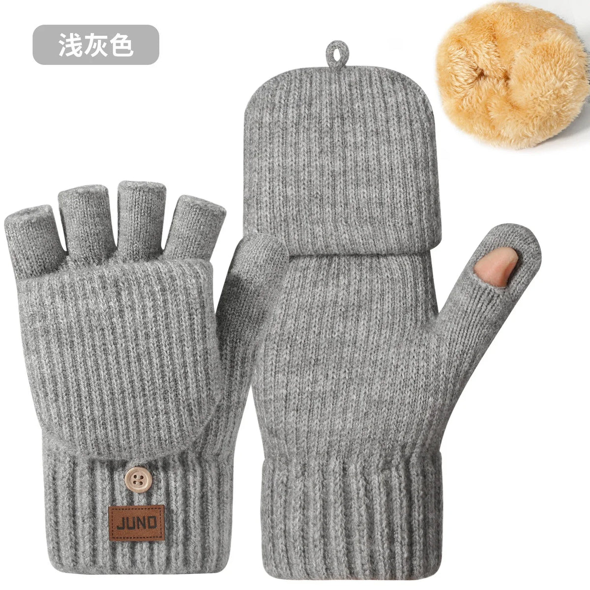 Women's Thermal Touchscreen Gloves - Cable Knit Fleece Lined, Soft Warm Winter for Outdoor Riding Commuting, Autumn Winter