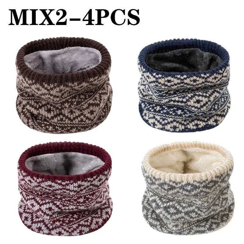 Fashion Soft Knitted Neck Warmer Sports Scarf for Women Men Face Cover Winter Running Skating Hiking Cold-Proof Thick Collar