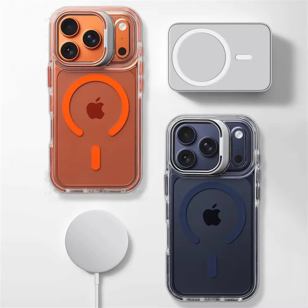 Coque Magnétique Transparente Antichoc MagSafe pour iPhone 12/13/14/15/16/17/18 Pro Max
