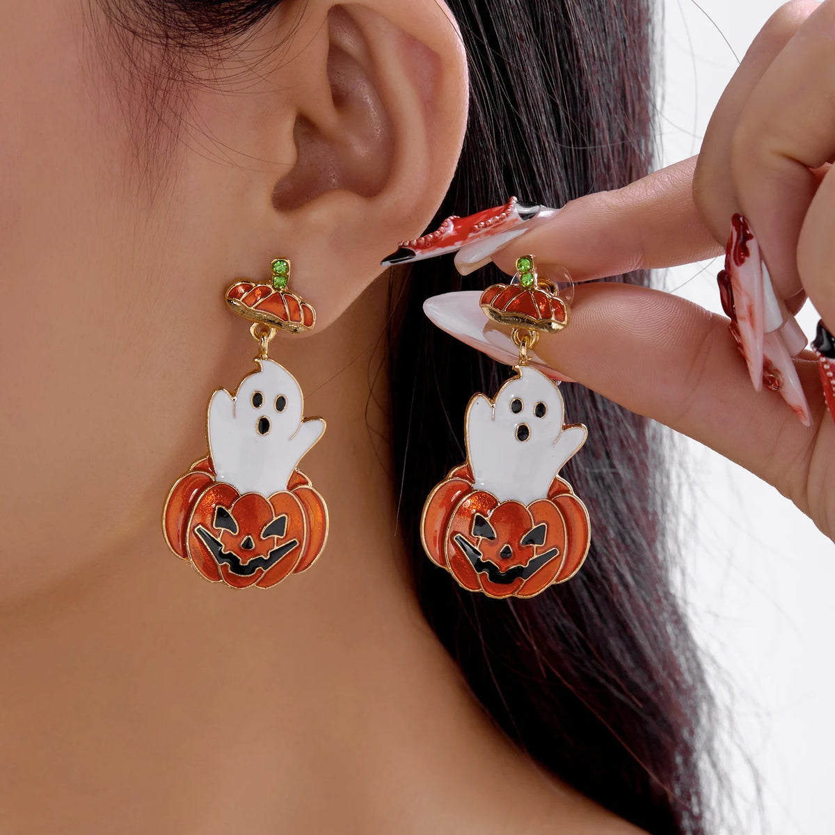 Boucles d'oreilles citrouille – Halloween