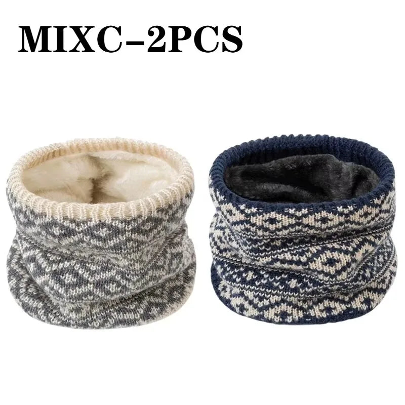 Fashion Soft Knitted Neck Warmer Sports Scarf for Women Men Face Cover Winter Running Skating Hiking Cold-Proof Thick Collar