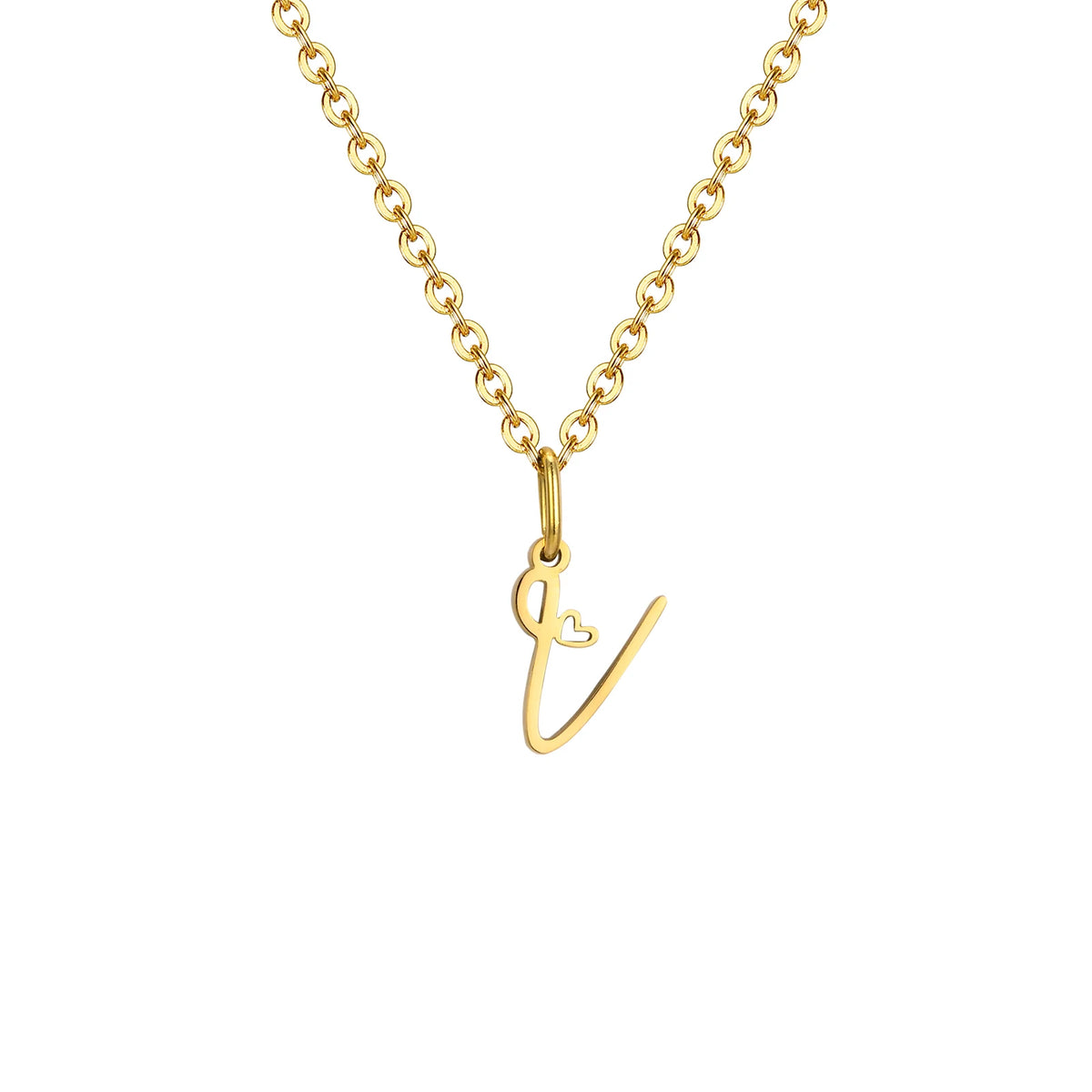 Collier cœur initiale personnalisée doré