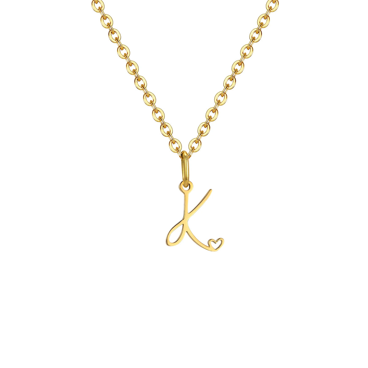 Collier cœur initiale personnalisée doré
