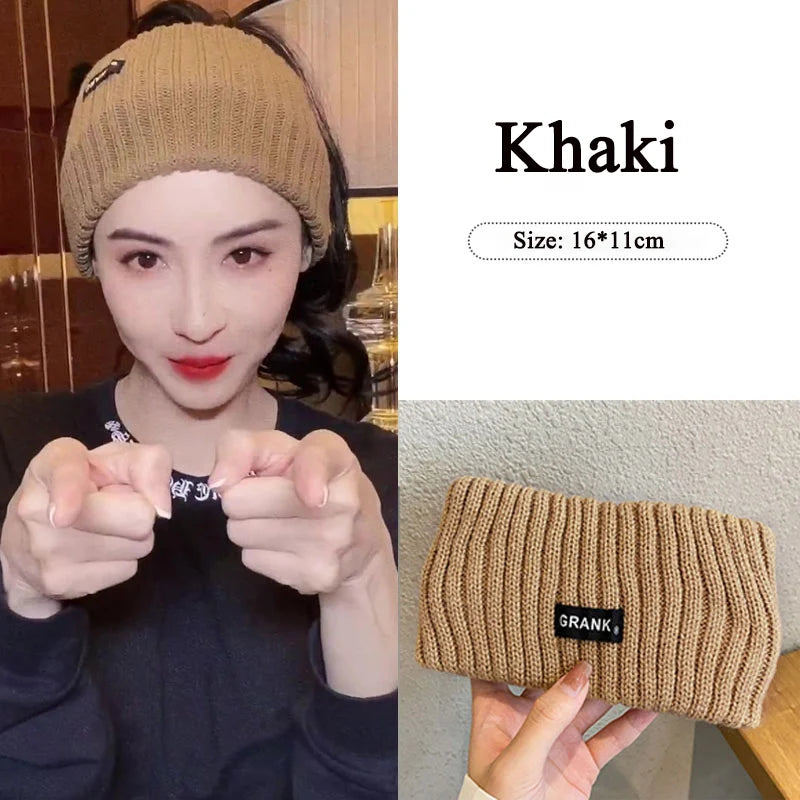 1/3pcs Winter Warm Wide Headband for Women High Quality Cotton Woolen Warm Forehead Knitting Elastic Hair Band Hair Accessories