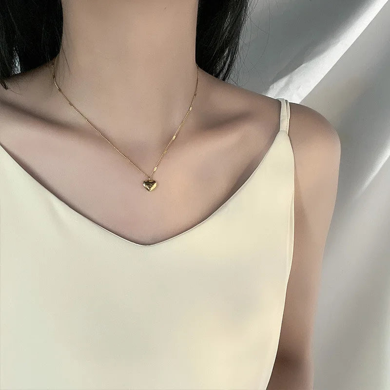 Collier cœur doré