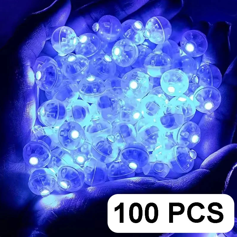 50/100 Pcs LED Balloon Lights Mini Round Ball Balloon Night Light LED Flash Lamp for Paper Lanterns Wedding Party Decorations