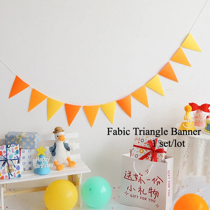 Orange Beige Boho Pom Pom Flower Fall Thanksgiving Banner Heart Tassel Garlands Balloons Hanging Autumn Harvest Wedding Decor