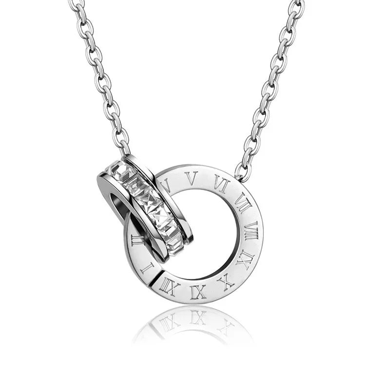 Collier cercles entrelacés infini doré