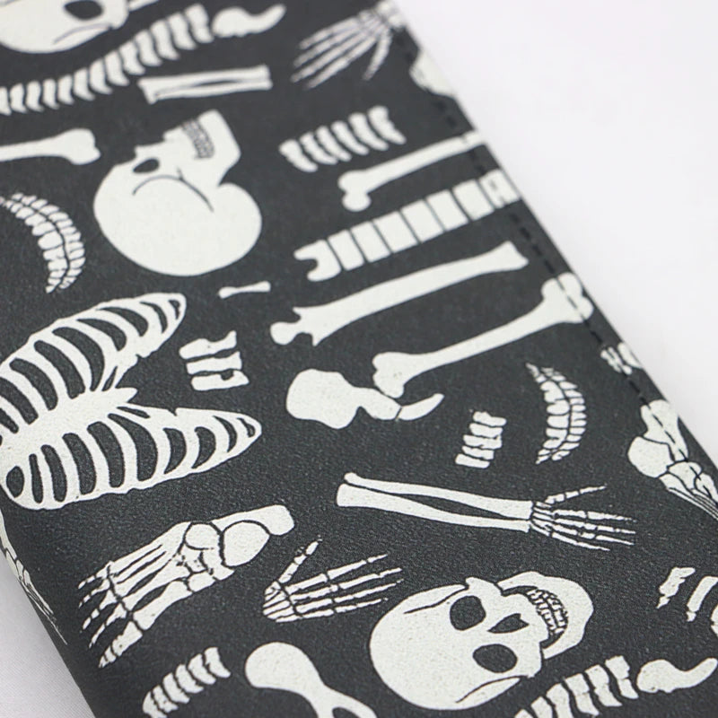 Portefeuille squelette noir et blanc – Halloween pour femme