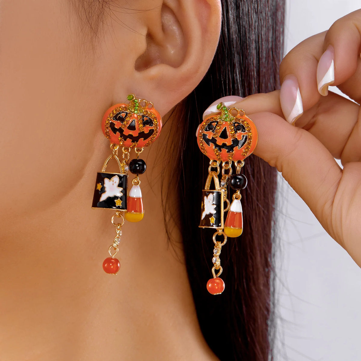 Boucles d'oreilles citrouille – Halloween