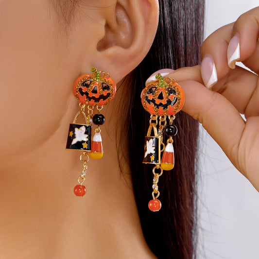 Boucles d'oreilles citrouille – Halloween