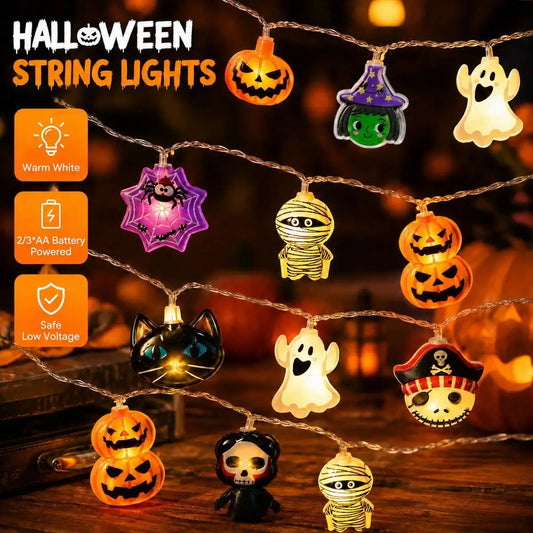 Guirlande lumineuse d'Halloween — l'ambiance frisson garantie