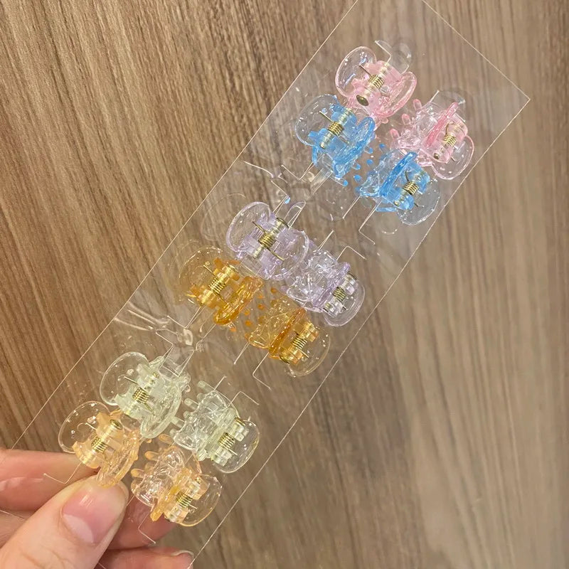 Set de 12 mini pinces crabe colorées