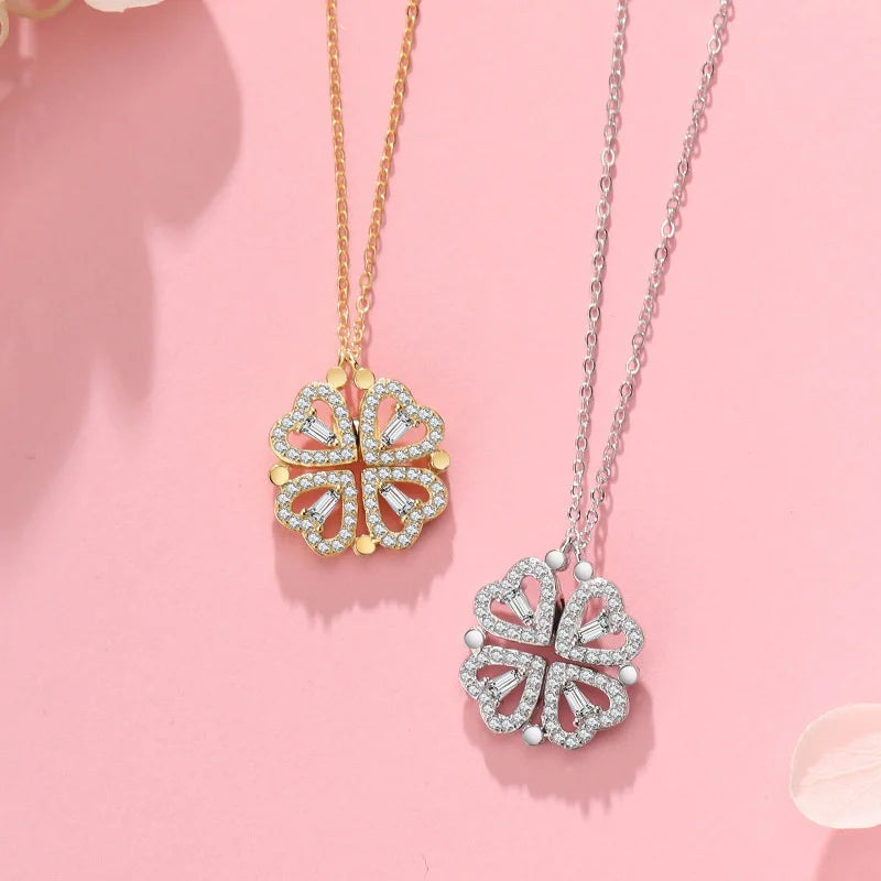 Collier pendentif trèfle à quatre feuilles