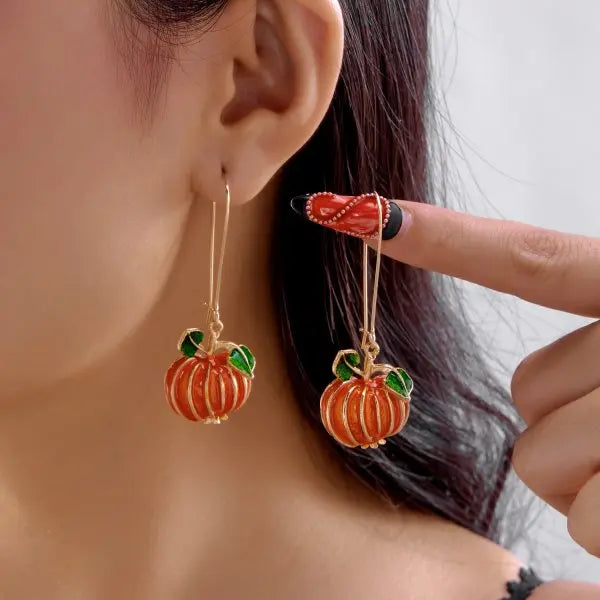 Boucles d'oreilles citrouille – Halloween