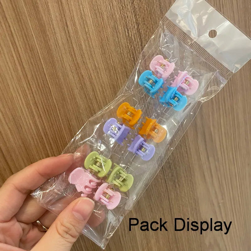 Set de 12 mini pinces crabe colorées