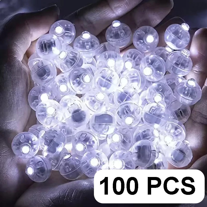 50/100 Pcs LED Balloon Lights Mini Round Ball Balloon Night Light LED Flash Lamp for Paper Lanterns Wedding Party Decorations