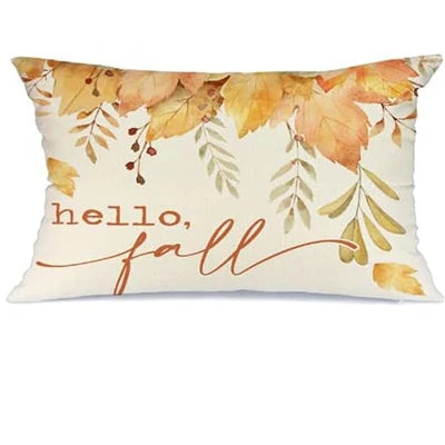 Autumn Pillowcase 30x50cm Autumn Decorative Pumpkin Maple Leaf Lumbar Cushion Cover Decorative Pillow Cover Sofa Cushion Cover