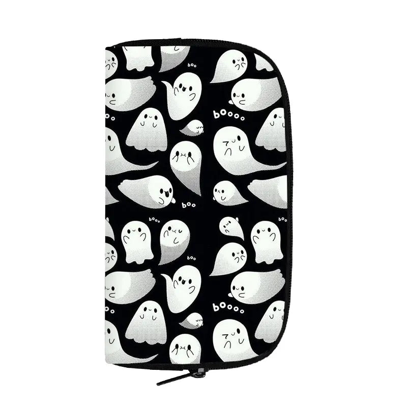 Portefeuille Halloween araignée, citrouille et chauve-souris – Gothique