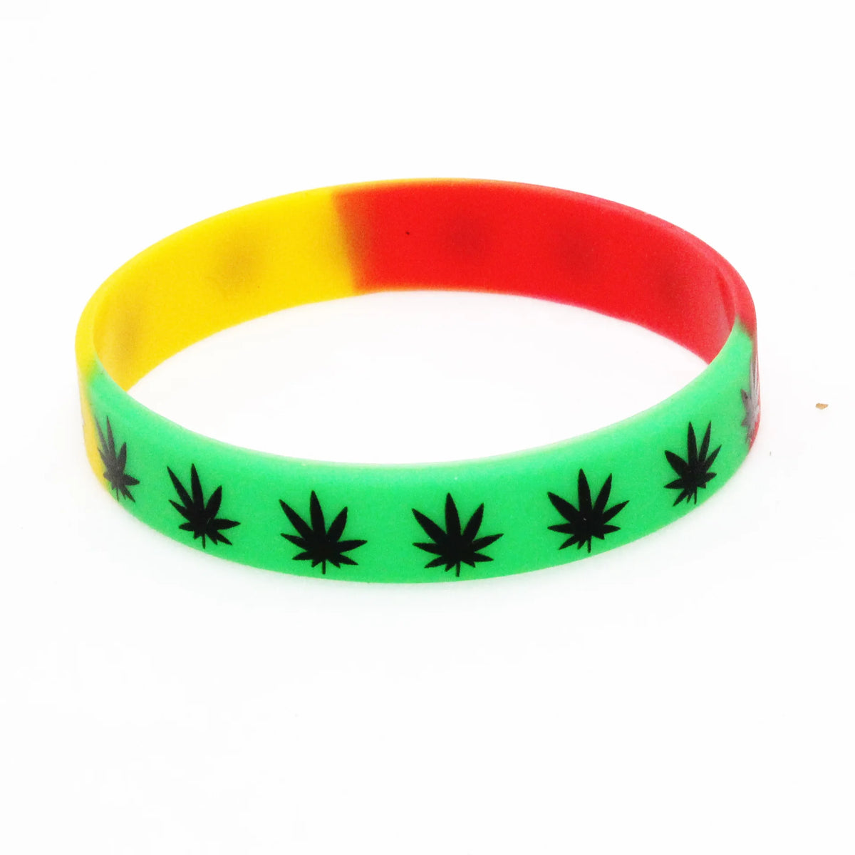 1PC Fashion Maple Leaf Silicone Bracelet Simple Waterproof Sports Wristband Hemp Jewelry Accessories for Men Women SH340
