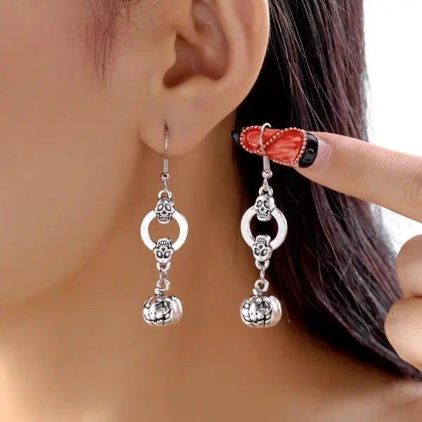 Boucles d'oreilles chauve-souris cristal rouge – Halloween
