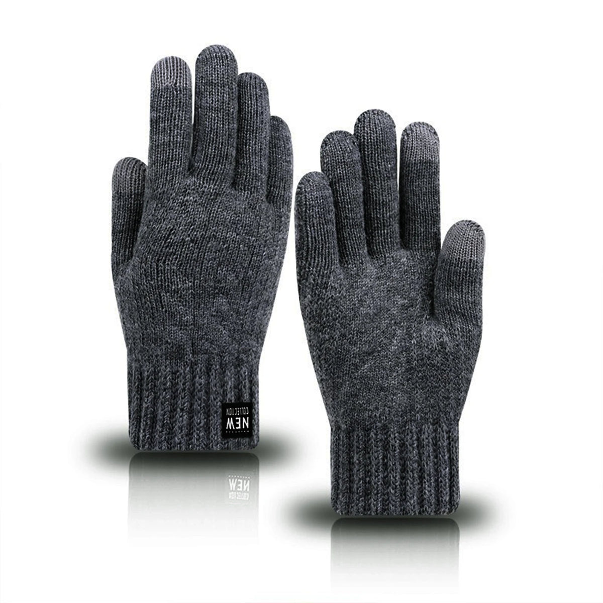 Women's Thermal Touchscreen Gloves - Cable Knit Fleece Lined, Soft Warm Winter for Outdoor Riding Commuting, Autumn Winter