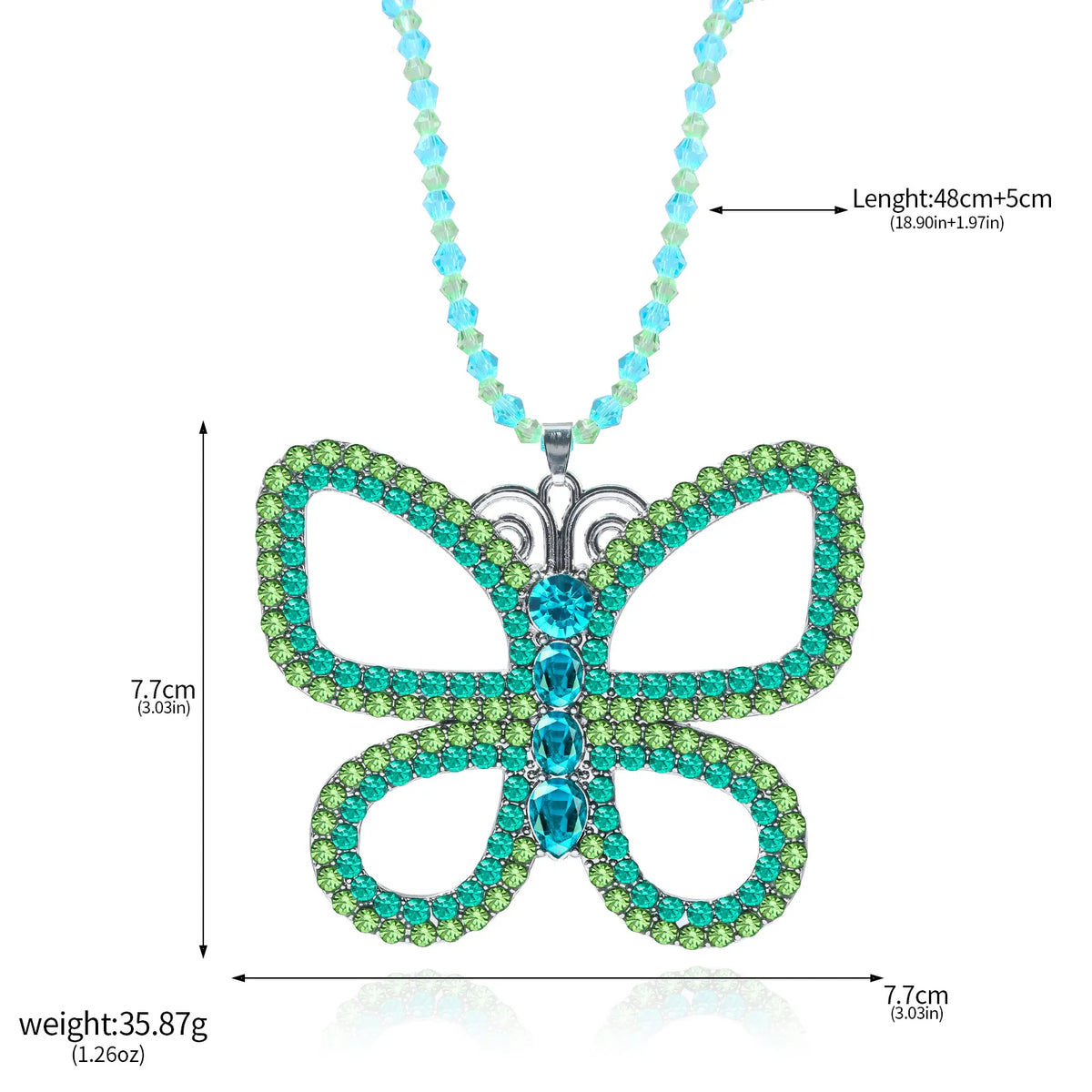 Ras-du-cou papillon strass doré