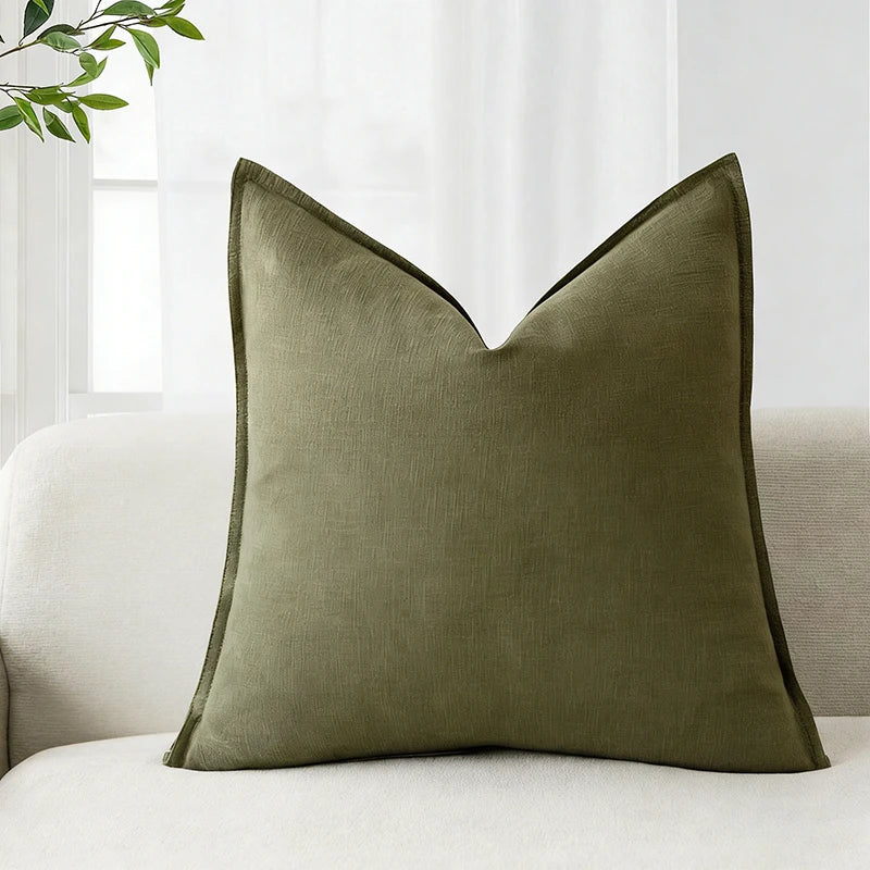 Decorative Ramie Cushion Cover Throw Pillowcase Boho Farmhouse Pillow Covers for Chair Couch Sofa Bedroom Living Room Home Decor