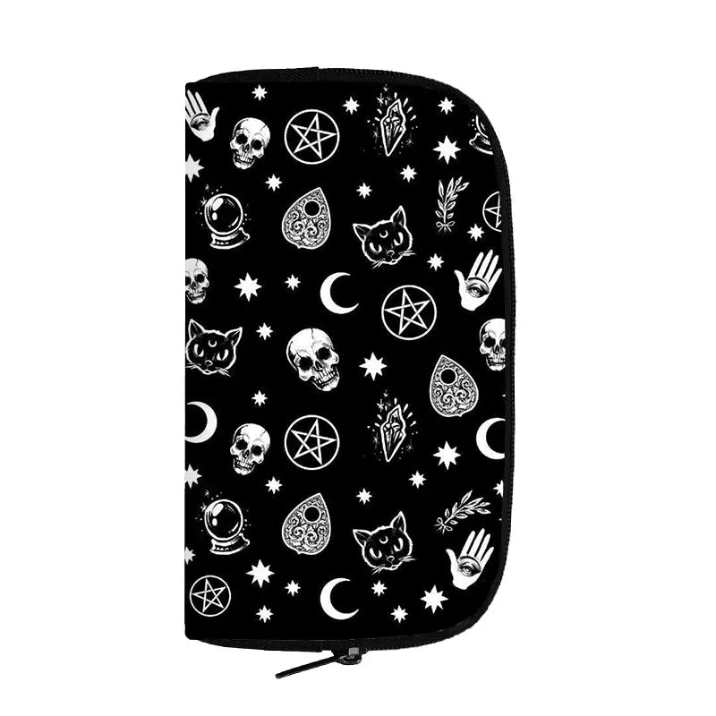 Portefeuille Halloween araignée, citrouille et chauve-souris – Gothique