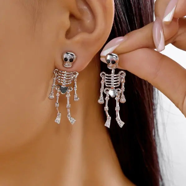 Boucles d'oreilles chauve-souris cristal rouge – Halloween