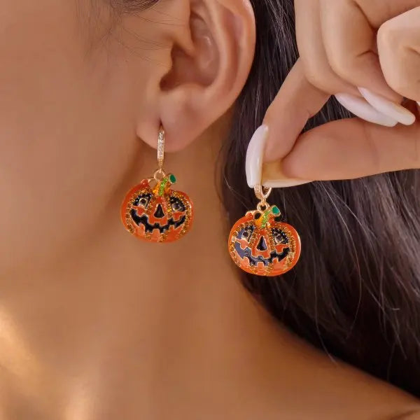 Boucles d'oreilles citrouille – Halloween